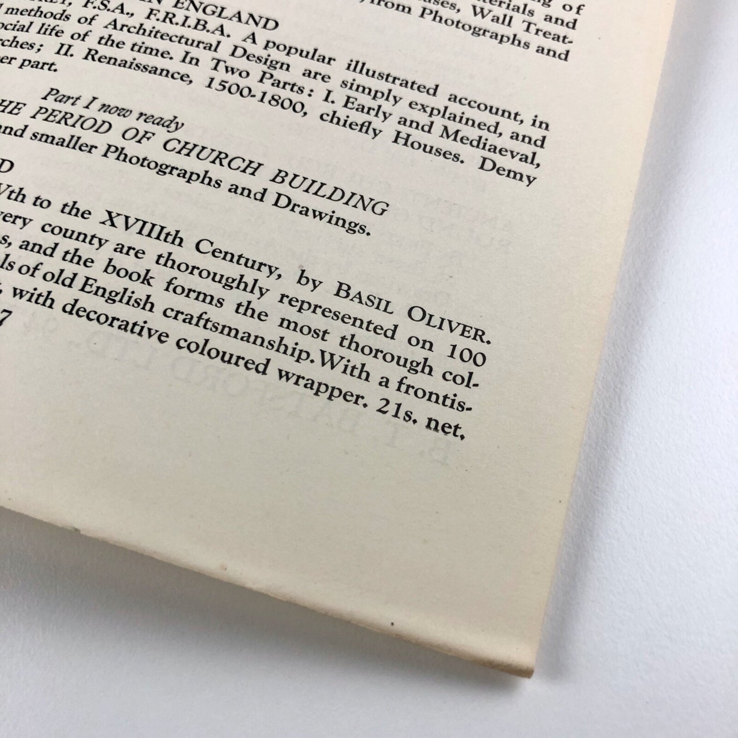 B. T. Batsford – List of books on Decoration, and Architecture | Undated c.1930s?