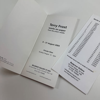 Terry Frost. Works on Paper from the artist’s studio | Belgrave Gallery 2004