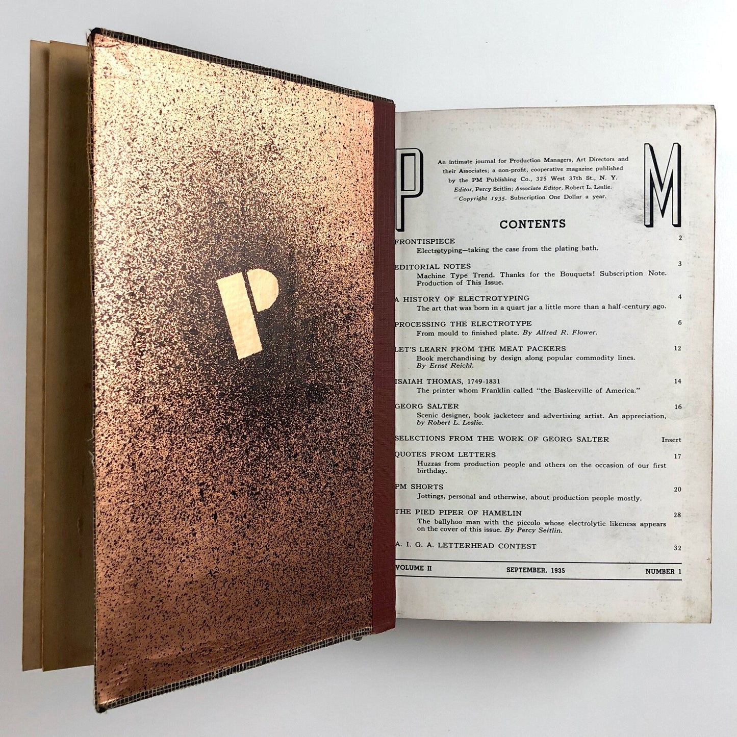 PM Volume 2 | PM An Intimate Journal for Production Managers, Art Directors and their Associates | September 1935 to August 1936 12 issues