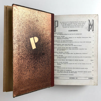 PM Volume 2 | PM An Intimate Journal for Production Managers, Art Directors and their Associates | September 1935 to August 1936 12 issues