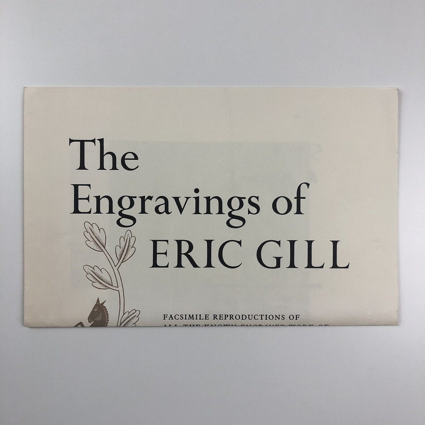 Prospectus for The Engravings of Eric Gill introduction by Douglas Cleverdon | Christoper Skelton | September Press, 1983
