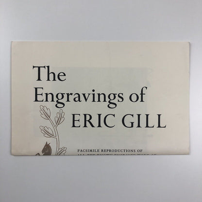 Prospectus for The Engravings of Eric Gill introduction by Douglas Cleverdon | Christoper Skelton | September Press, 1983
