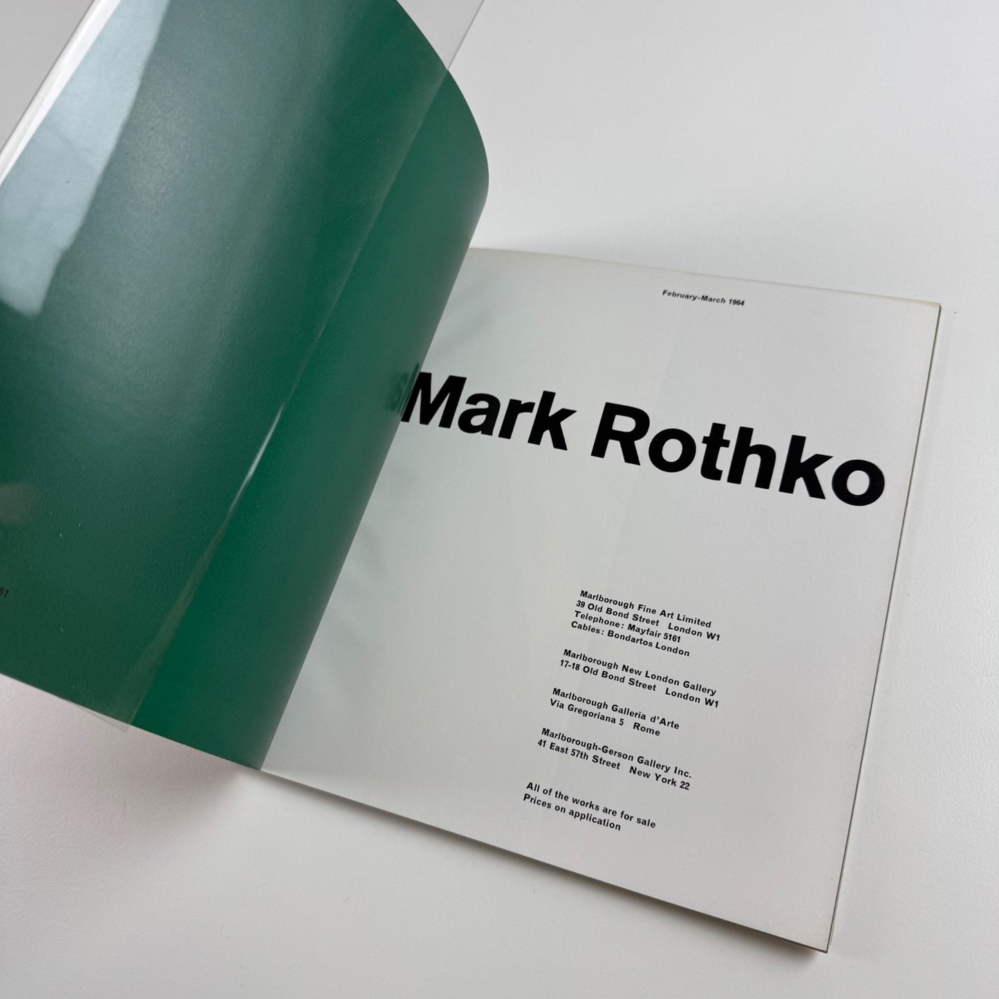 Mark Rothko | Marlborough Feb-March 1964 cat.no. 132 design by Gordon House