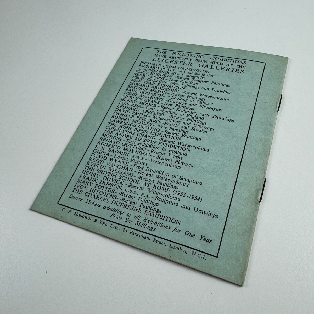 Elinor Bellingham-Smith. Recent Paintings | Leicester Galleries, April 1956