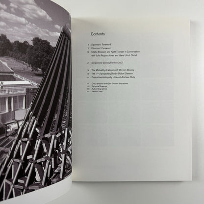 Olafur Eliasson and Kjetil Thorsen | Serpentine Gallery Pavilion, 2007 catalogue