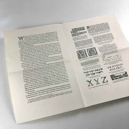 Typefoundries in the Netherlands | Charles Enschedé | Prospectus leaflet, 1978