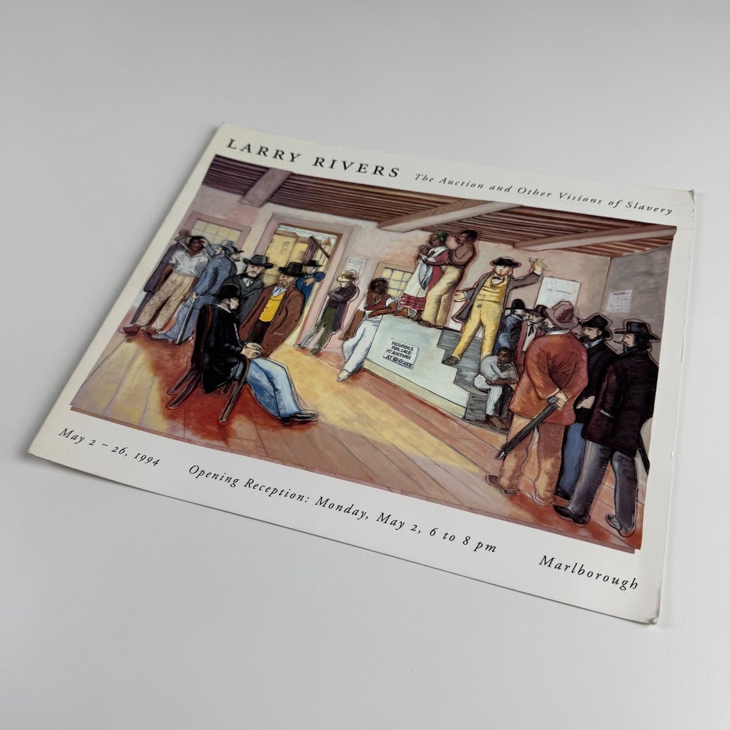 Folding card Larry Rivers. The Auction and Other Visions of Slavery Marlborough, New York, 1994