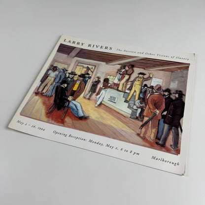 Folding card Larry Rivers. The Auction and Other Visions of Slavery Marlborough, New York, 1994