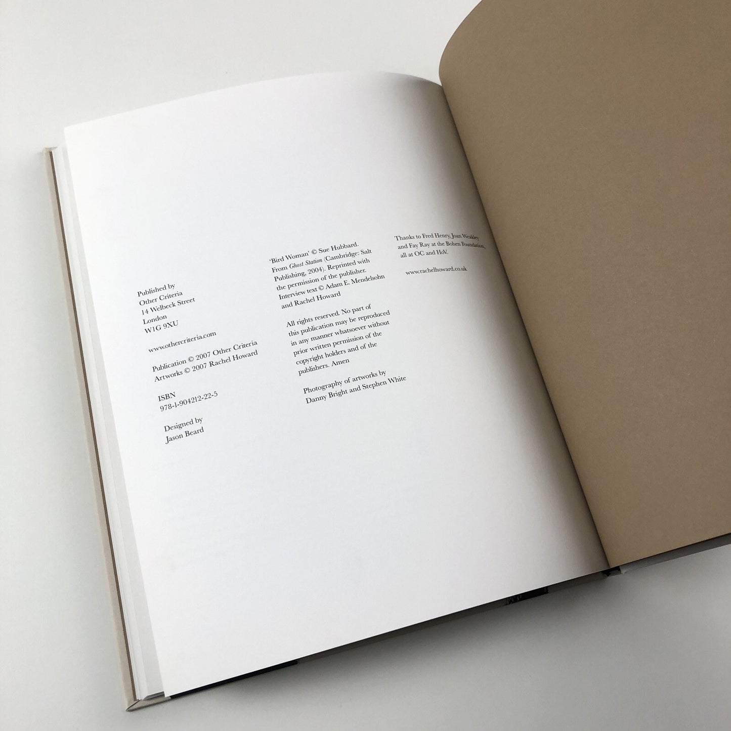 Fiction/Fear/Fact/ Rachel Howard | Other Criteria, 2007