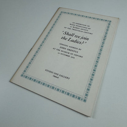 Shall we join the Ladies? wood engravings by women artists of the twentieth century John Dreyfus address Museum of Oxford | Studio One Gallery
