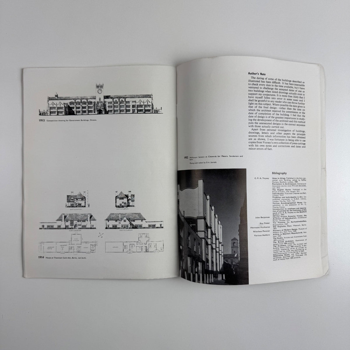 C.F.A. Voysey A Memoir by John Brandon Jones | The Architectural Association, date not given, presumed c. 1957