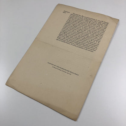Prospectus – Ovyde Hys Booke of Methamorphose | William Caxton | Basil Blackwell 1923