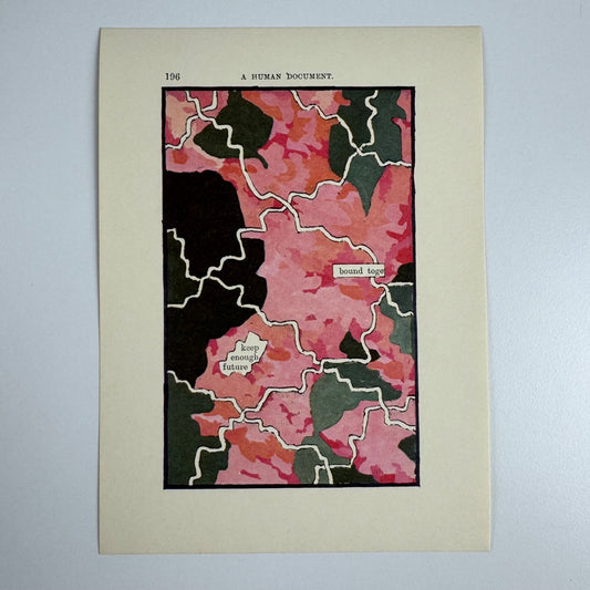 A Humument page 196 'bound toge' by Tom Phillips Tetrad Press, 1970