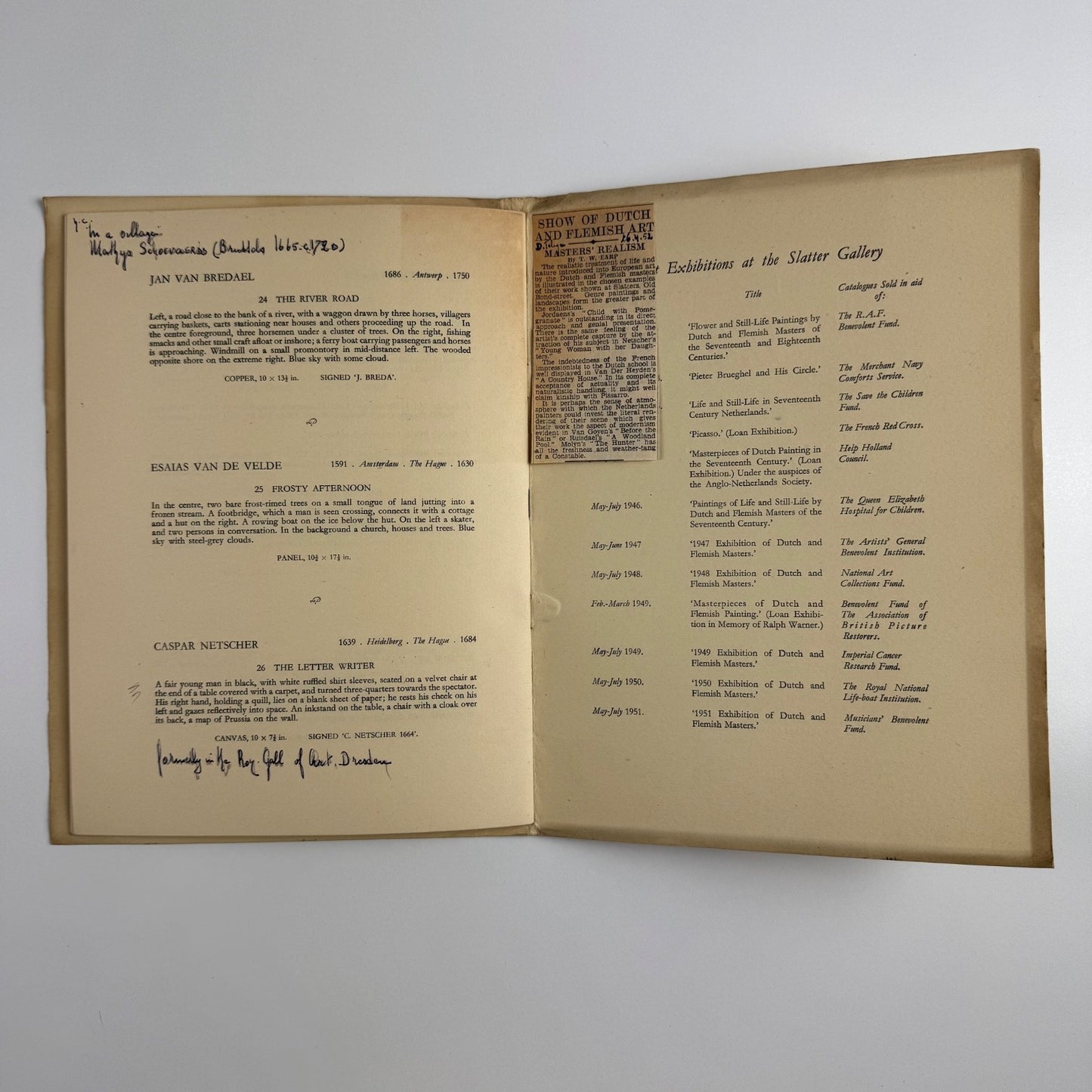 1952 Exhibition of Dutch and Flemish Masters | Eugene Slatter, London, 1952