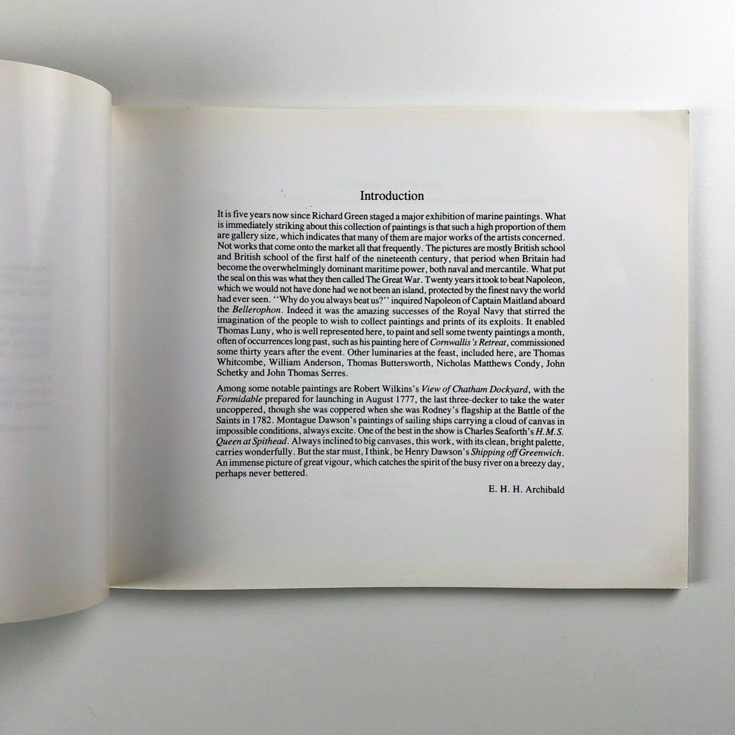 Marine Paintings - exhibition catalogue | Richard Green, London 1992