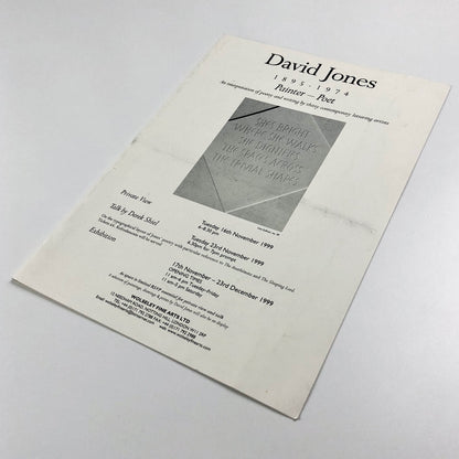 David Jones 1895-1974. Painter - Poet. An interpretation of poetry and writing by thirty contemporary lettering artists | Wolseley Fine Arts 1999