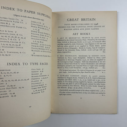 Third International Exhibition of Book Design 1949 National Book League