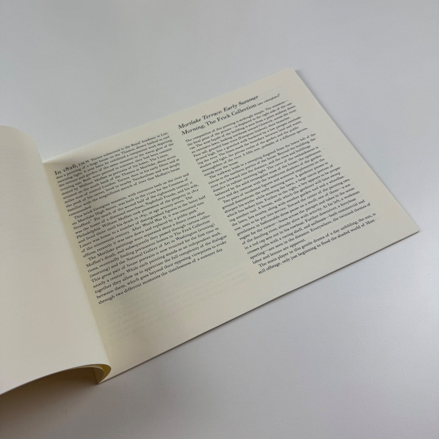 Mortlake Terrace: Turner’s Companion Pieces Reunited. The Frick Collection, 1996