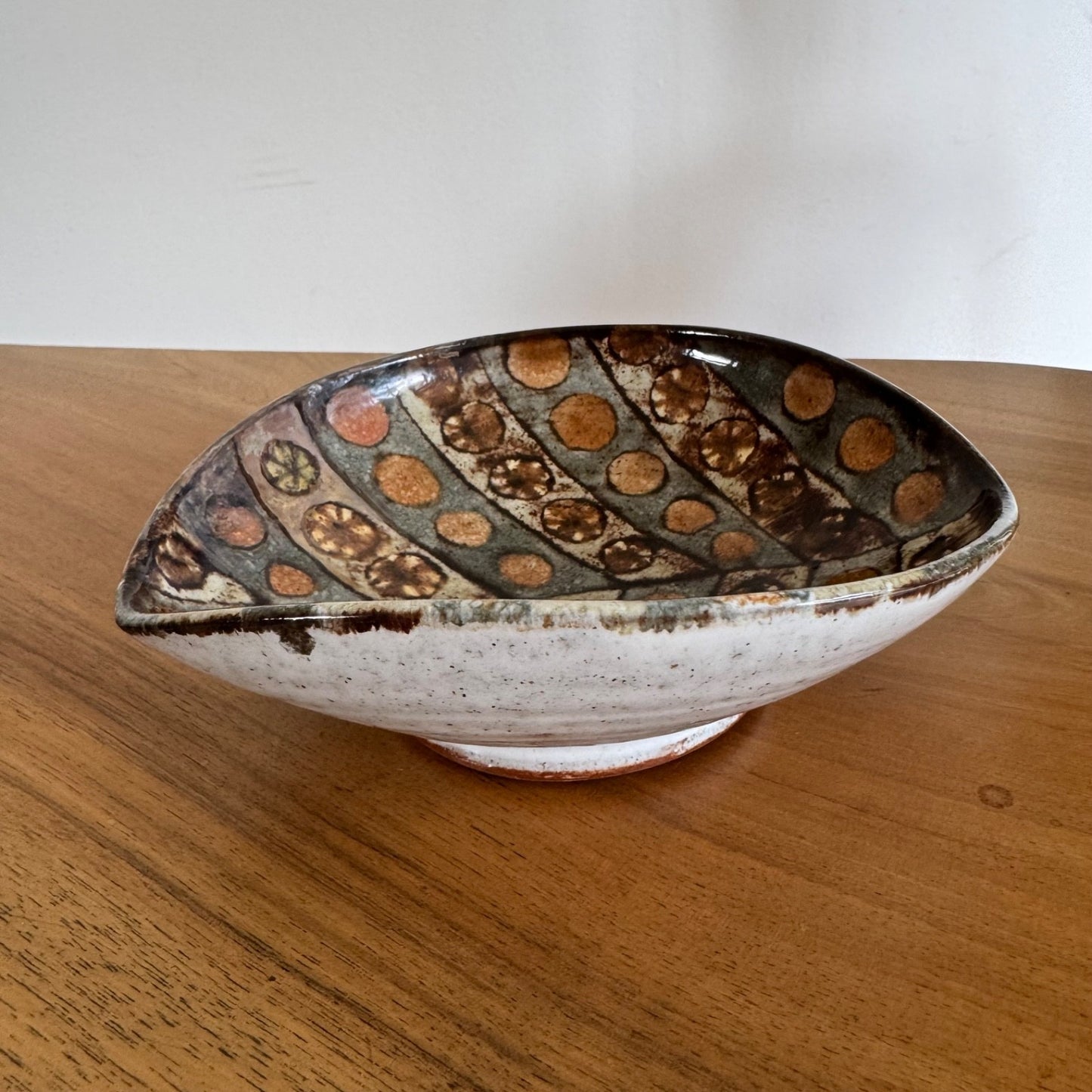Jean-Claude Malarmey for Vallauris | Small dish | French c.1950s, inscribed signature