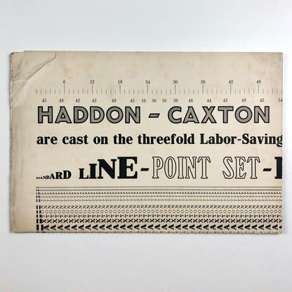 Haddon-Caxton Types | Poster (undated) and reprint (1909) from The British and Colonial Stationer