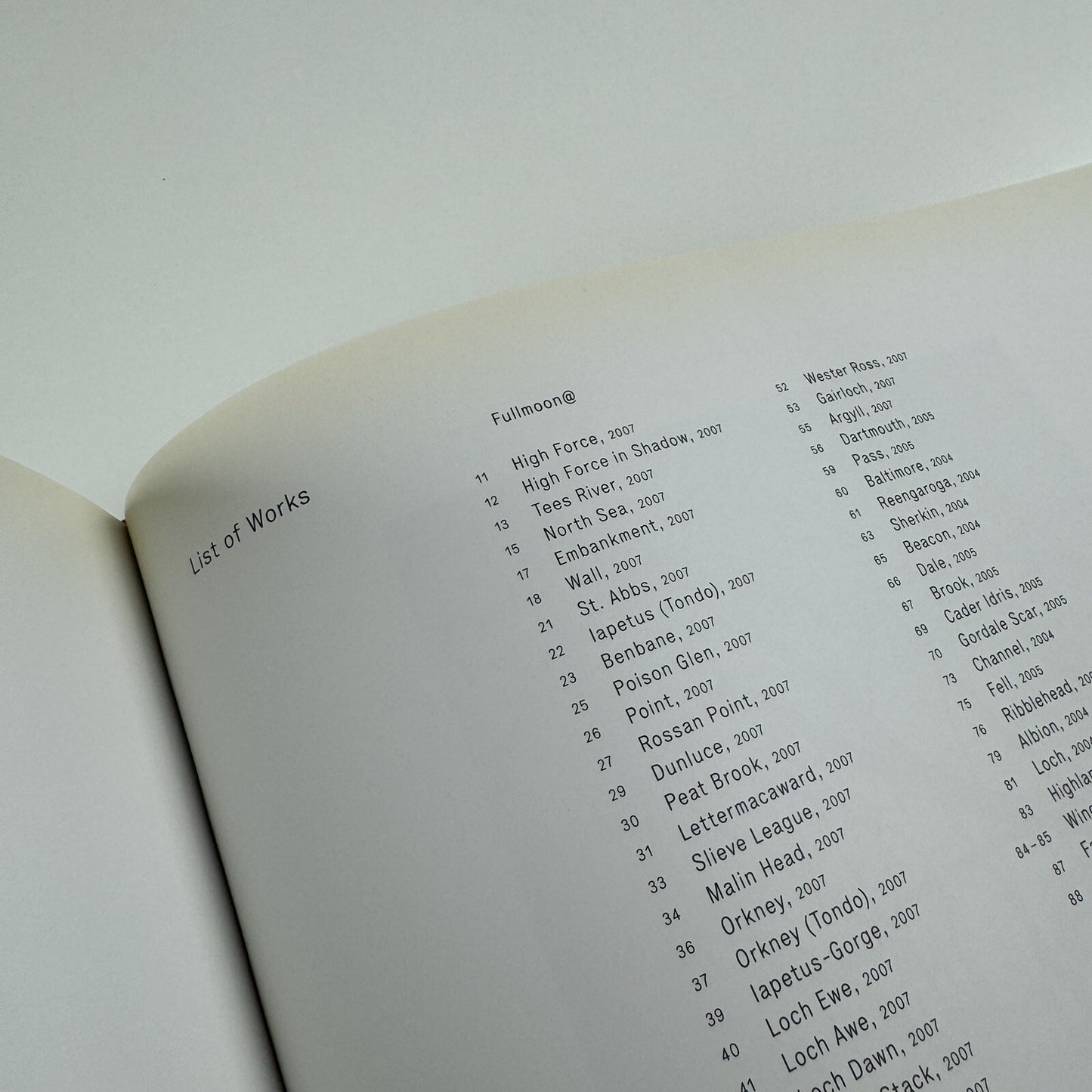 Darren Almond. Moons of the Iapetus Ocean | White Cube London catalogue, 2008