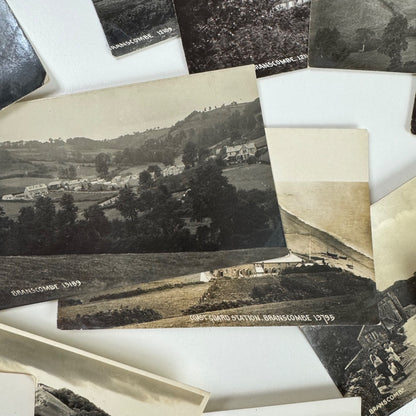 Collection of 54 black and white RP postcards of Branscombe Devon one lot