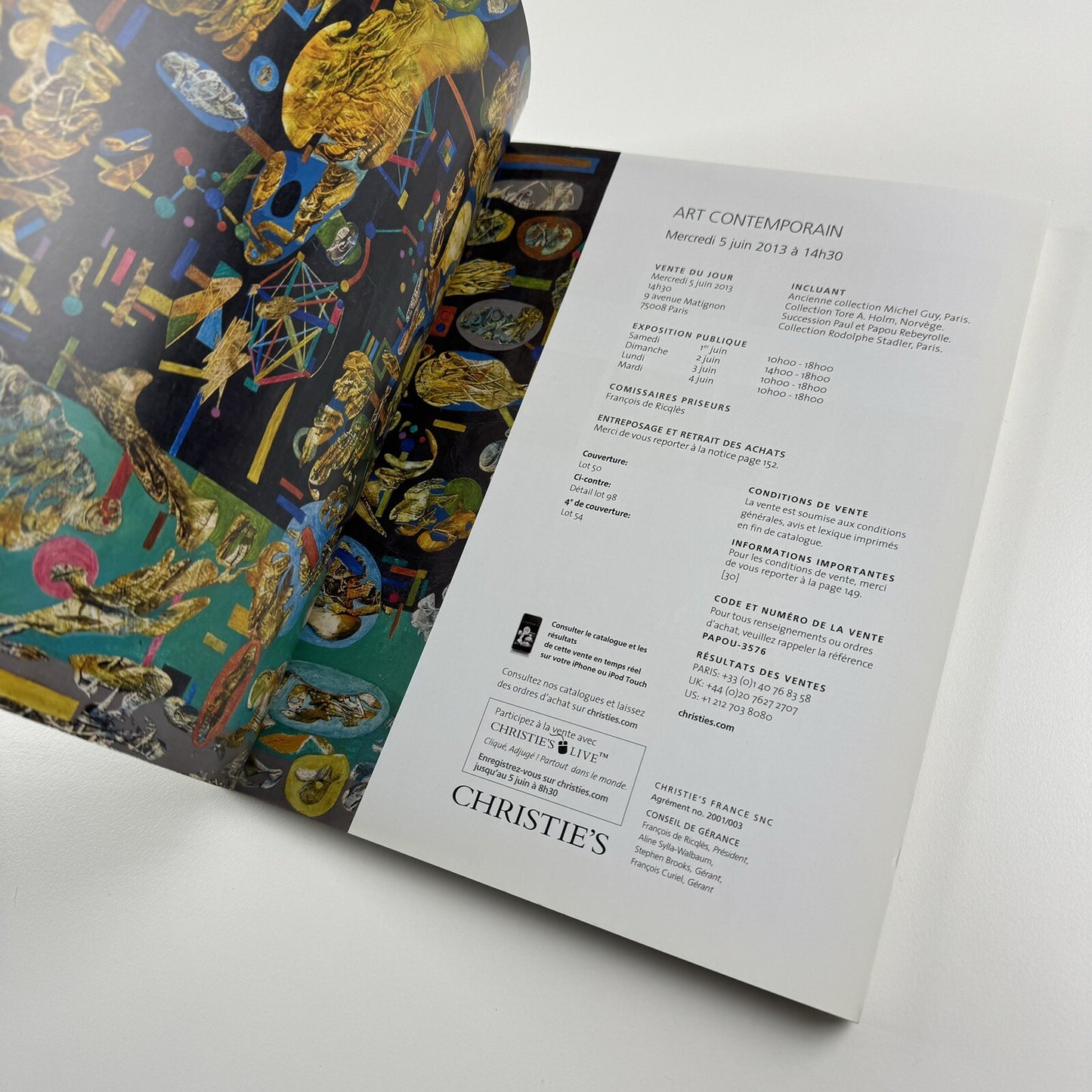 Art Contemporain | Christie's Paris 5 June 2013 sale reference 3576