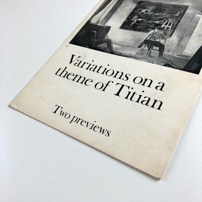 Variations on a Theme of Titian: The Death of Actaeon | Save the Titian Fund leaflet, 1971