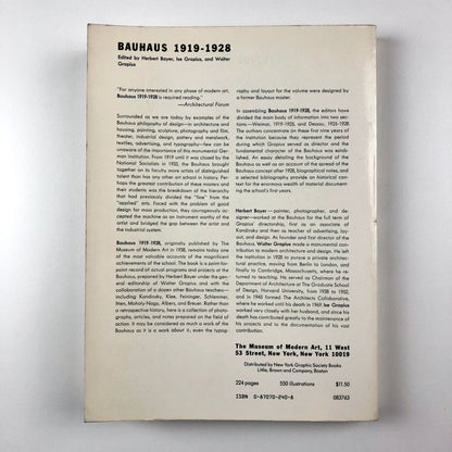 Bauhaus – 1919–1928 | Edited by Bayer/Gropius | MOMA, 1986 edition