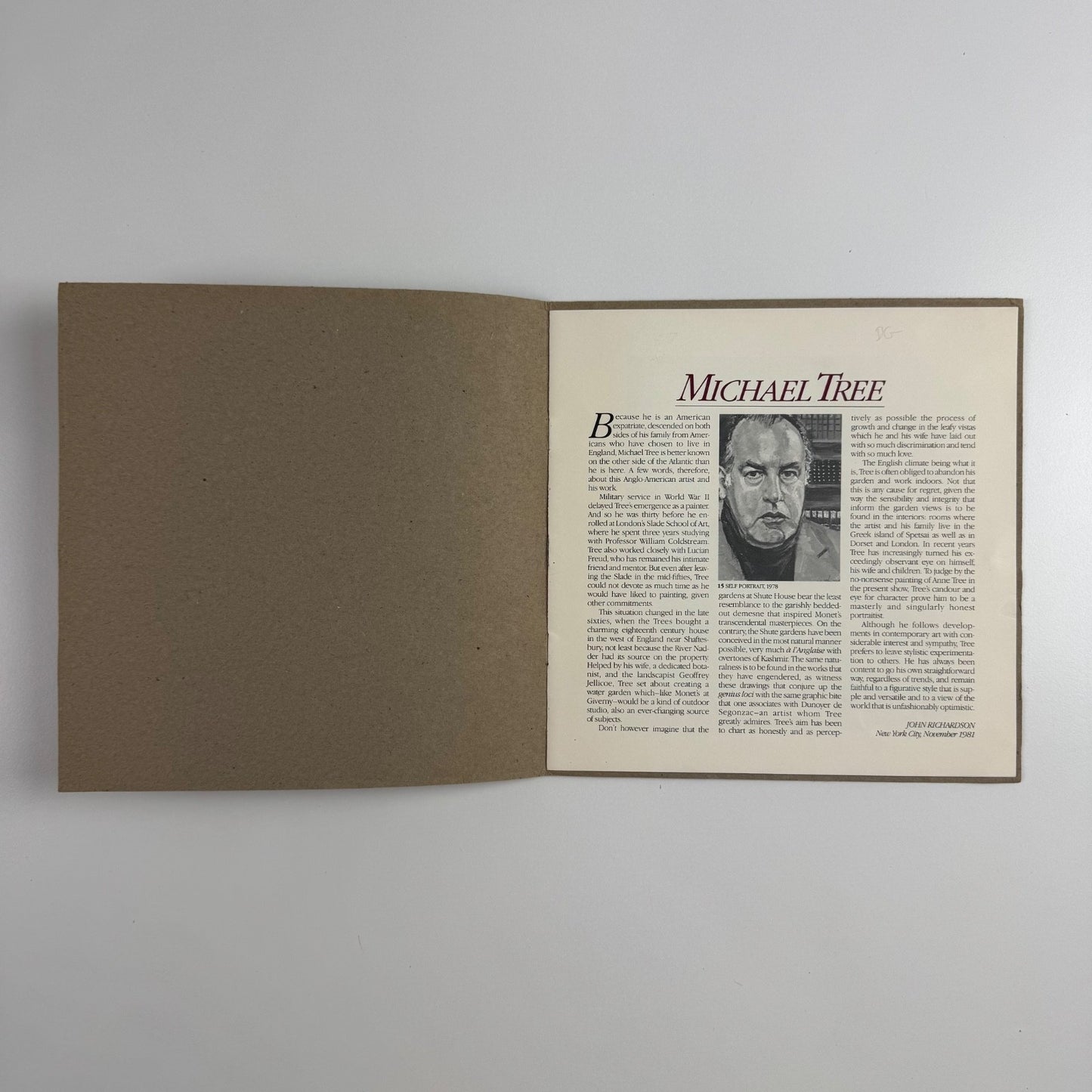 Michael Tree. Paintings and drawings at the Jacobson/Hochman Gallery, 1981