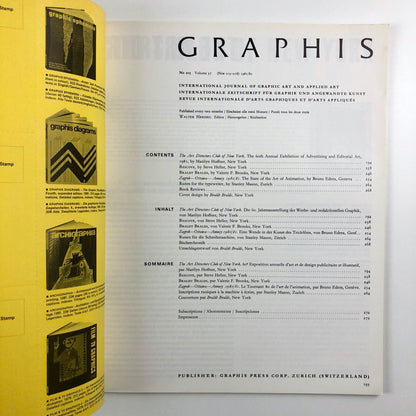 Graphis journal No 215 Vol 37 1981/82. Walter Herdeg | The Graphis Press
