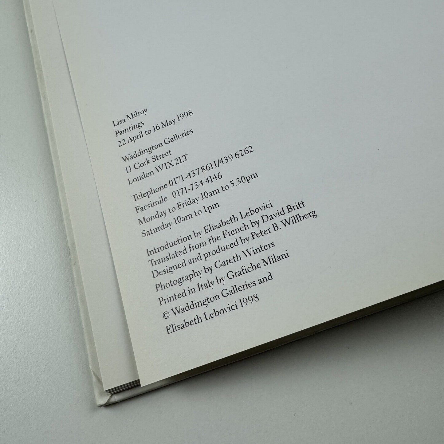 Lisa Milroy Paintings | Waddington Galleries, London, 1998