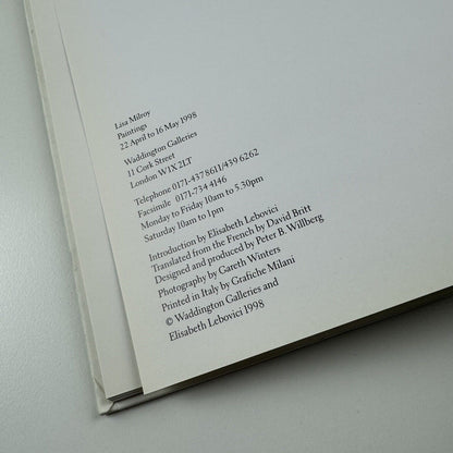 Lisa Milroy Paintings | Waddington Galleries, London, 1998