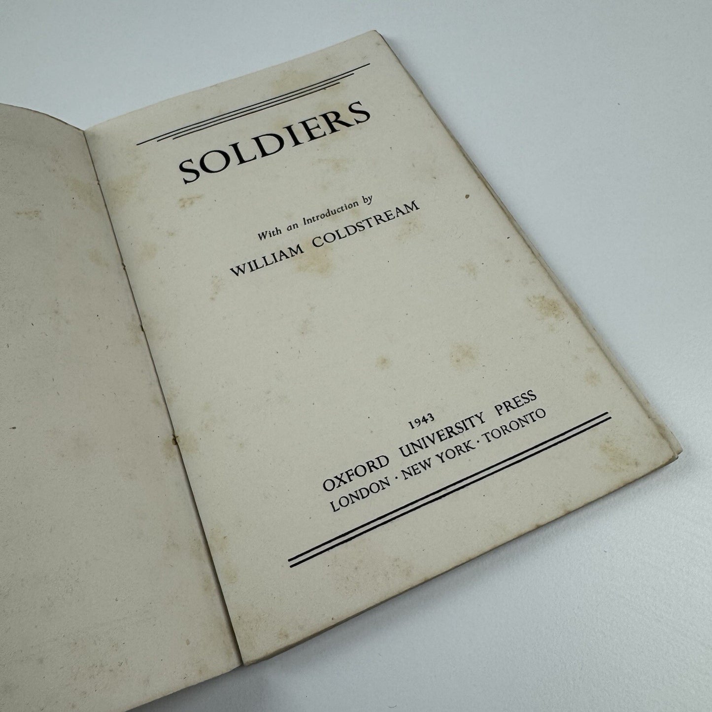 War Pictures by British Artists. Second series – Soldiers | Introduction by William Coldstream 1943
