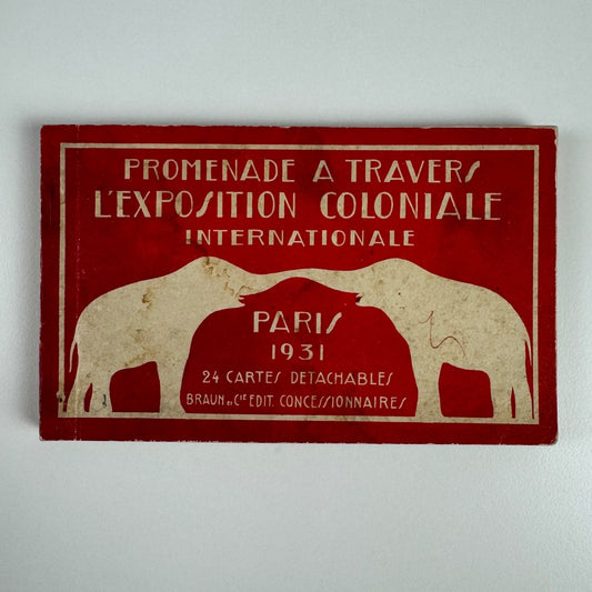 Souvenir 24 postcards. Exposition Coloniale Internationale, Paris, 1931 Promenade a Travers
