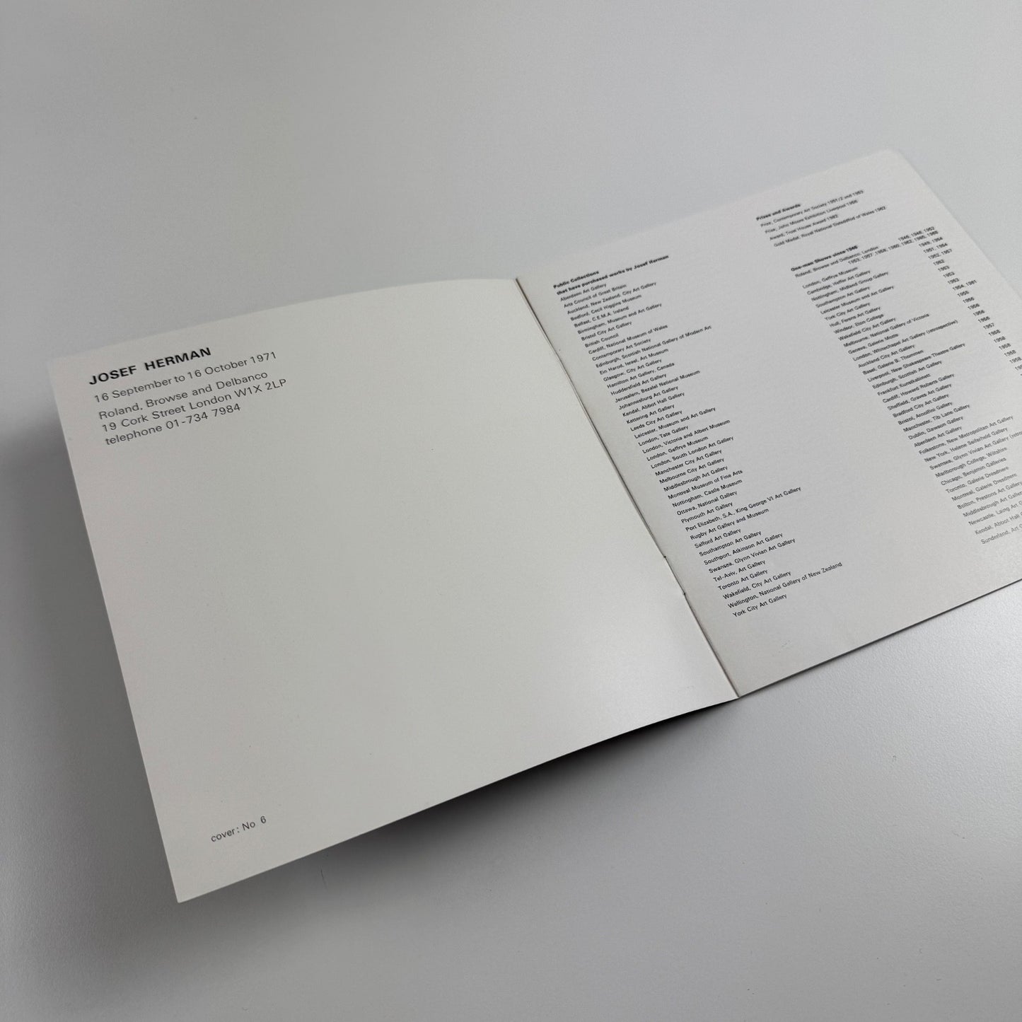 Josef Herman | Roland, Browse and Delbanco, 1971
