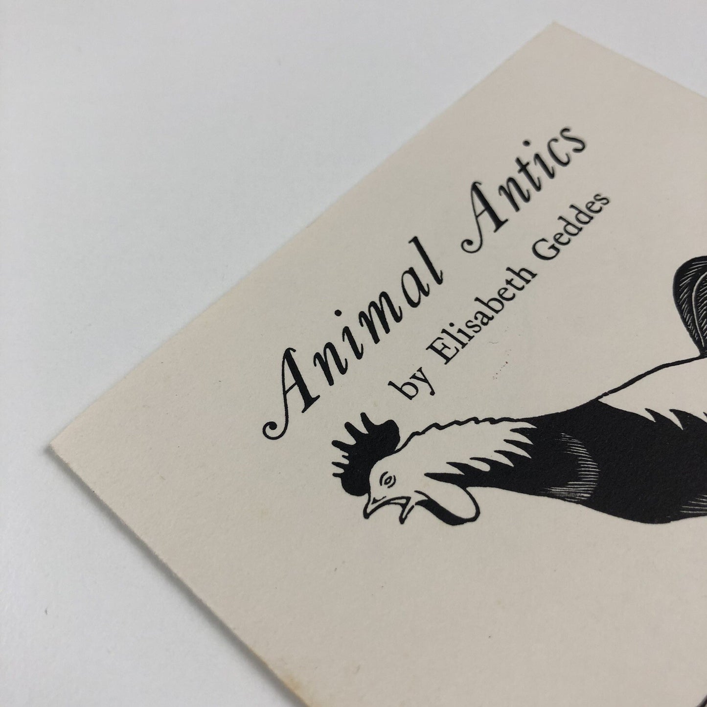 Prospectus Animal Antics by Elisabeth Geddes | The Golden Cockerel Press c 1937