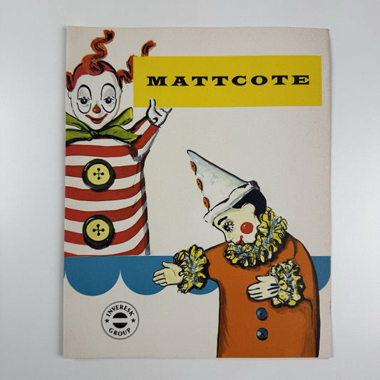 Paper sample leaflet Mattcote Jarrold & Sons | Illustrations taken from glove puppets made by Anna Marita | Donside Paper Co