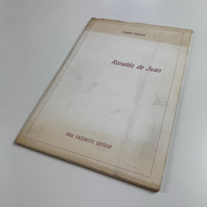 Ronaldo de Juan by Eugene Ionesco | Paul Facchetti, Paris, 1966 limited edition