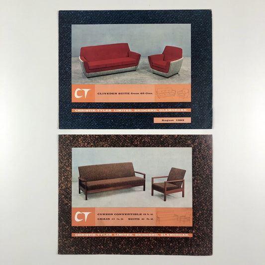 2 x brochures for Curzon Convertible suite & Cliveden Suite | Christie-Tyler Limited, 1962/3