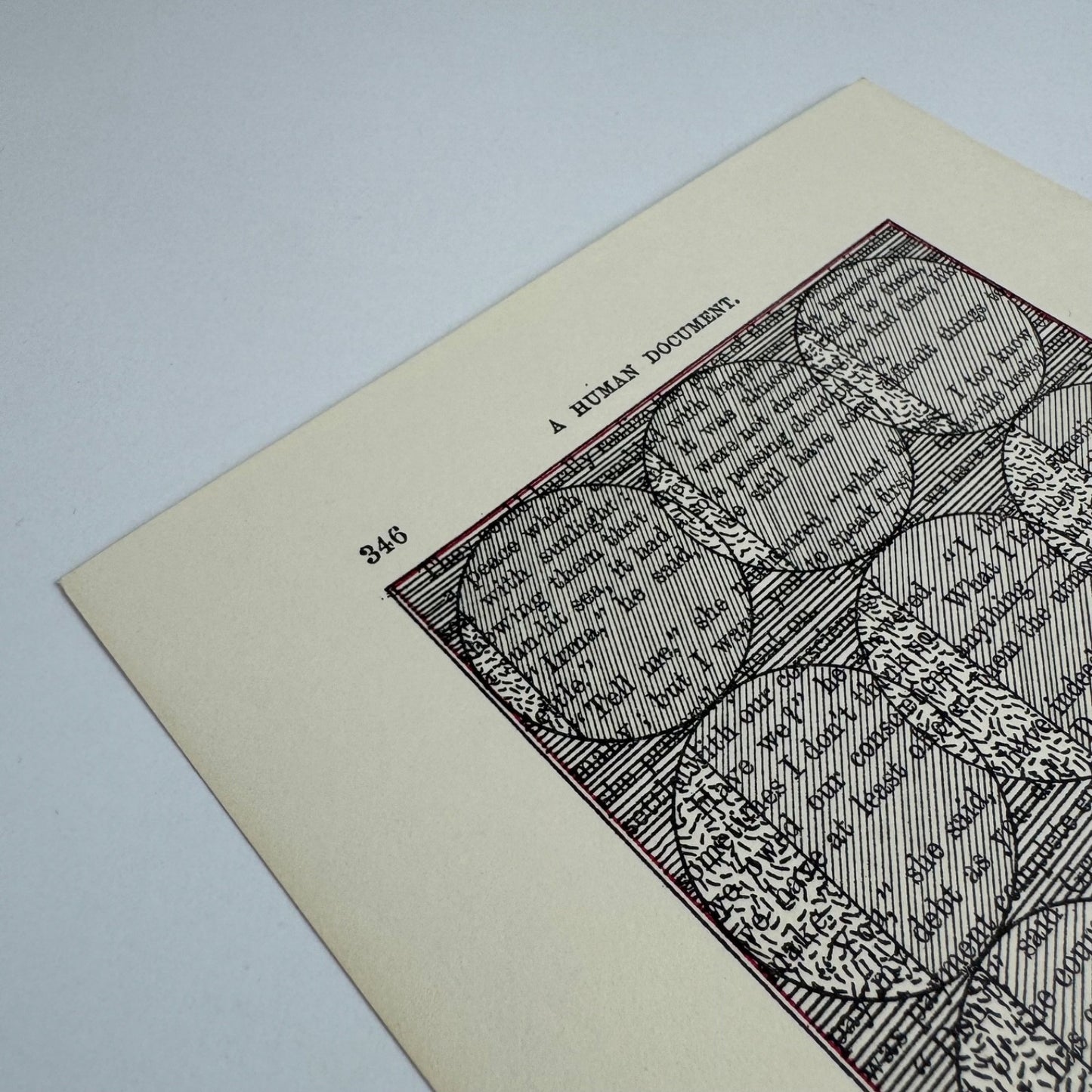 A Humument page 346 'turn the dark lamp -' by Tom Phillips | The Tetrad Press, 1970