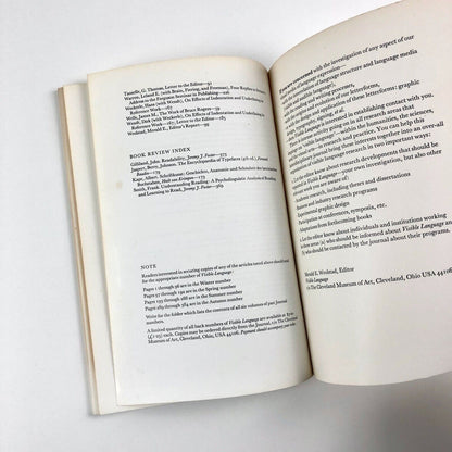 Visible Language. The Journal for Research on the Visual Media of Language Expression |  Volume VI, Number 4, Autumn 1972
