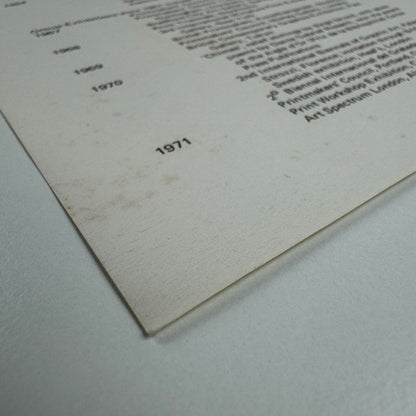 Leaflet on Birgit Skiold from Oxford Gallery, Oxford. Undated presumed to be 1970s