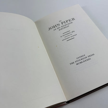 John Piper on his 80th birthday The Stourton Press 1983 limited edition of 900
