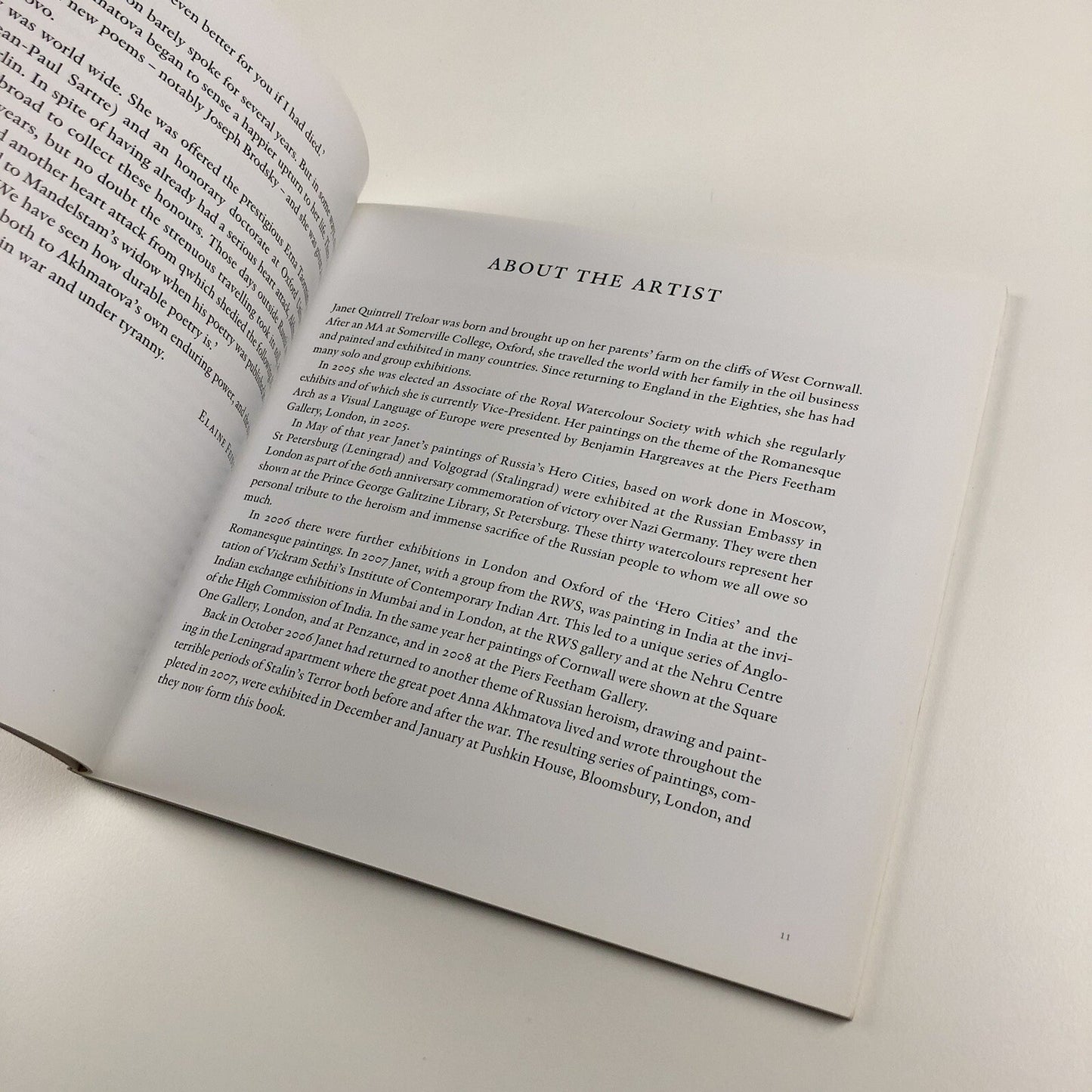 Anna Akhmatova at the Fountain House. Paintings | By Janet Q. Treloar, London, 2008