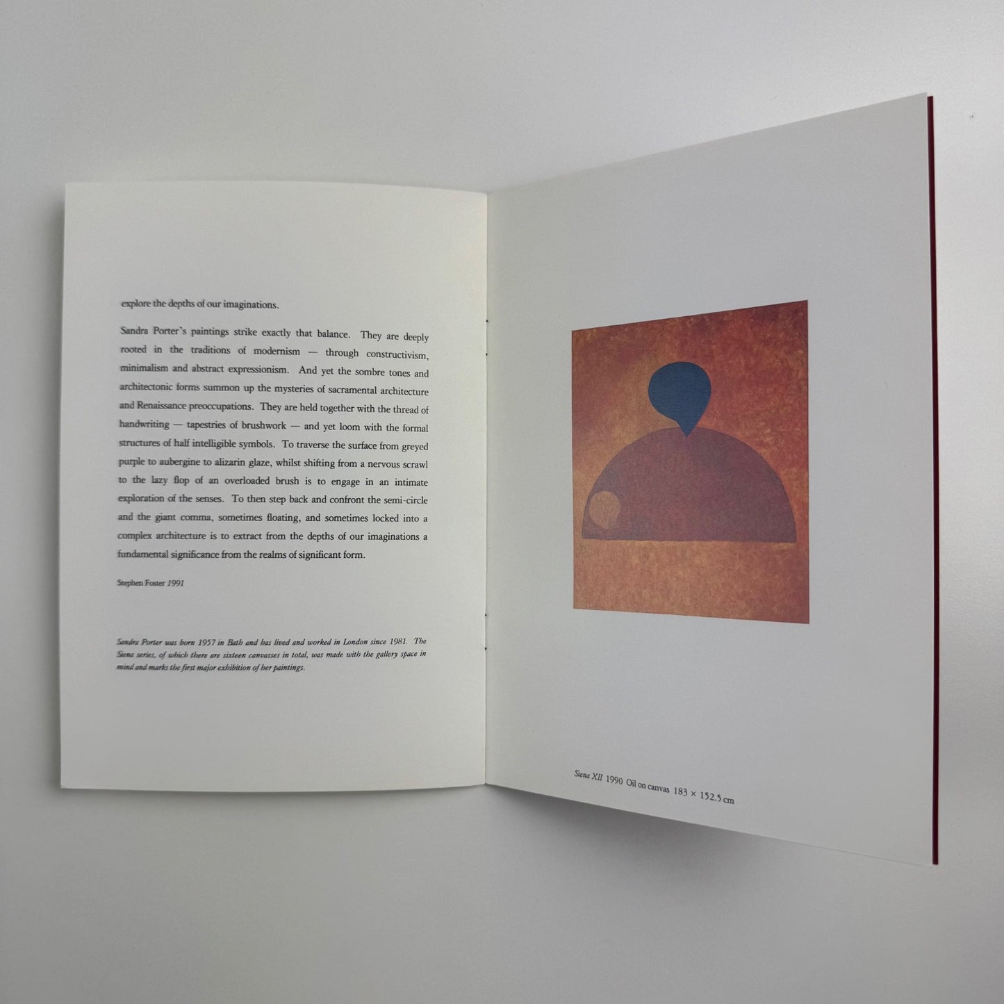 Sandra Porter Siena Series | James Hockey Gallery, Farnham 1991