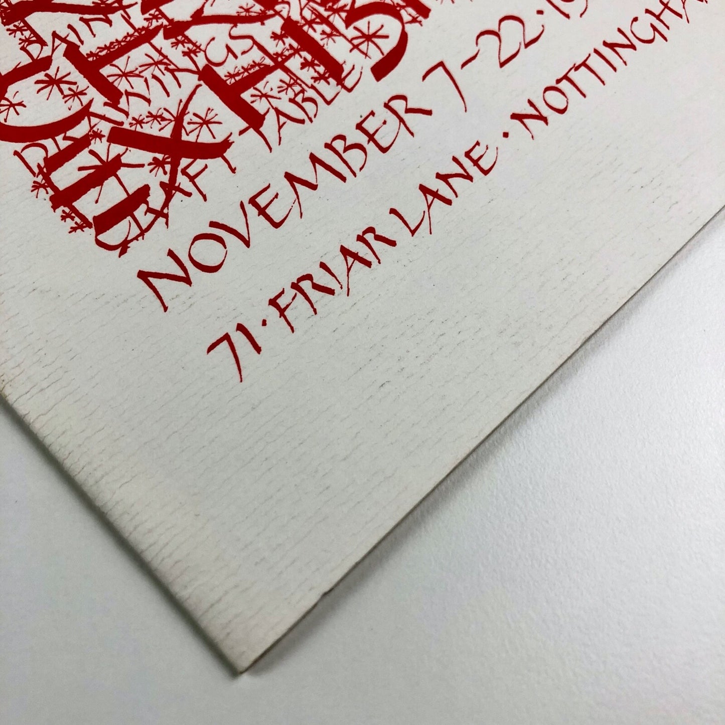 Nottingham Society of Artists | Pre-Christmas exhibition, November 1987