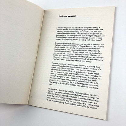Designing a Present: a pamphlet by Norman Potter to accompany the book What is a designer | Hyphen Press, 1980