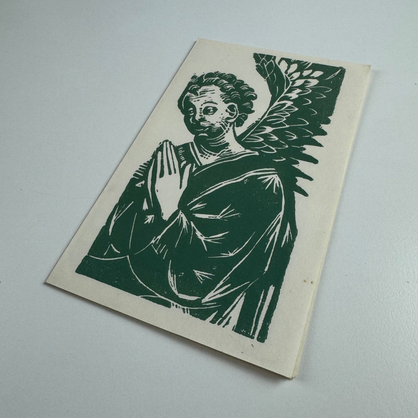 Hand-made Christmas card signed by Geoffrey Cardew