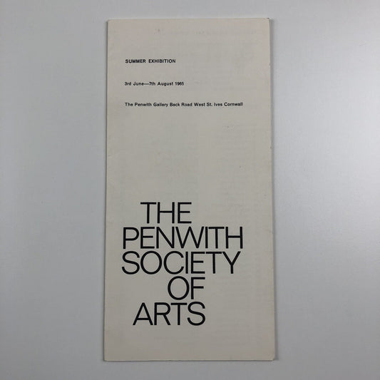 Folded card – The Penwith Society of Arts Summer Exhibition, 1965